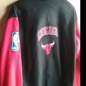NEW HANDMADE FLEECE JACKET ,UNLINED BULLS LOGO -XXL